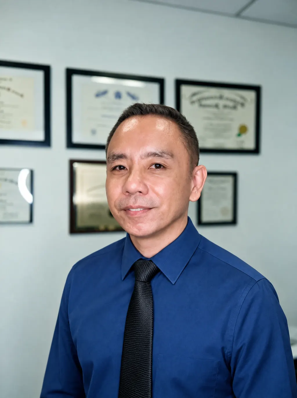 Roel Galope, D.O., Medical Director and Owner, in his Fair Lawn office